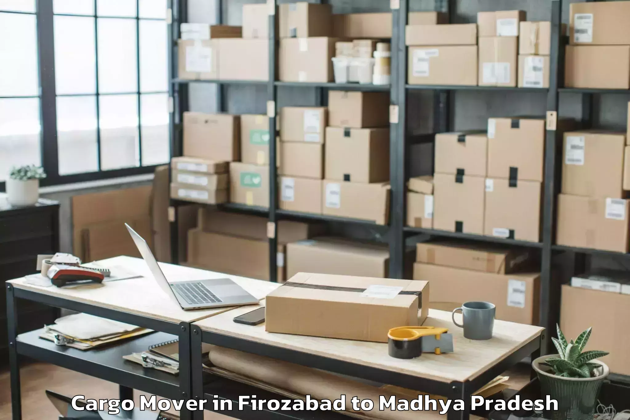 Reliable Firozabad to Ganj Basoda Cargo Mover